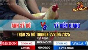 Trận 25 Bồ TonHon 27/09/2025 - Anh Sỹ Bồ Và Anh Vỹ Kiên Giang